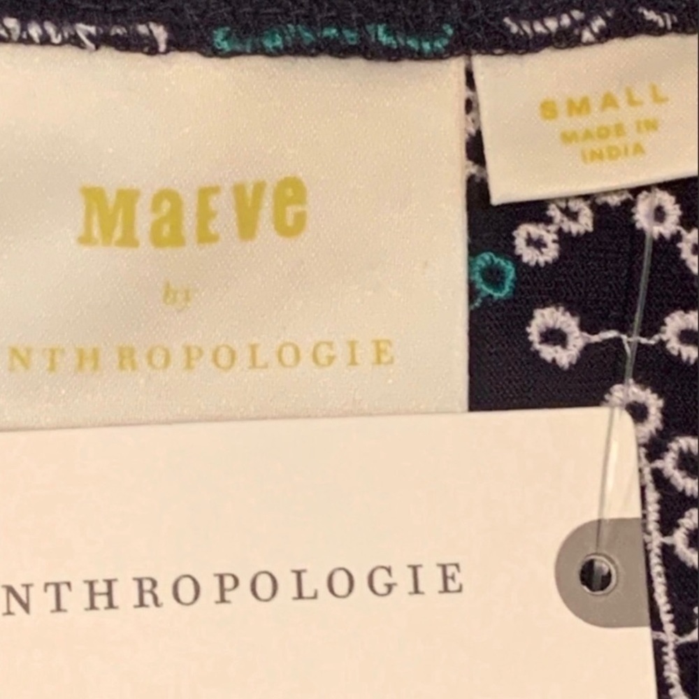 NWT Anthropologie Maeve Boho Embroidered Crochet Peplum StyleTop - Picture 11 of 11